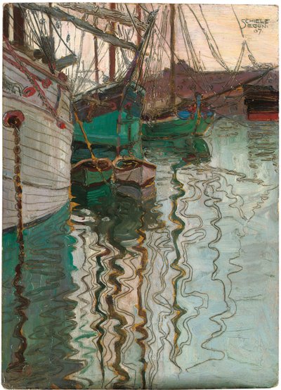 Port w Trieście, 1907 autorstwa Egon Schiele