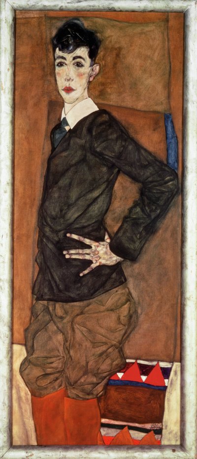 Portret Ericha Lederera, syna mecenasa Schielego (olej i gwasz) autorstwa Egon Schiele