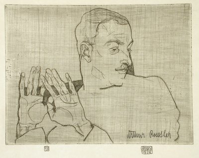Portret Arthura Roesslera autorstwa Egon Schiele