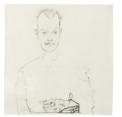 Portret Arthura Roesslera, 1910 autorstwa Egon Schiele
