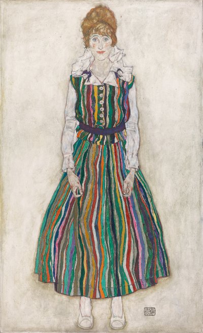 Portret Edith Schiele, żony artysty autorstwa Egon Schiele