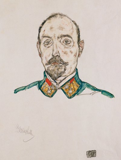 Portret pierwszego oficera, 1916 autorstwa Egon Schiele