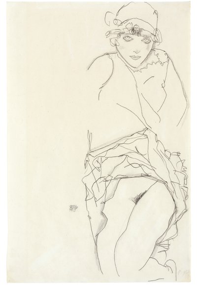 Portret kobiety, 1913 autorstwa Egon Schiele