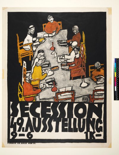 Plakat do Secesji Wiedeńskiej, 49. wystawa, Przyjaciele autorstwa Egon Schiele