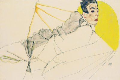 Leżący chłopiec Erich Lederer, 1913 autorstwa Egon Schiele