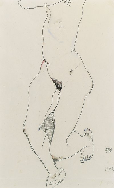 Biegnąca kobieta, 1913 autorstwa Egon Schiele