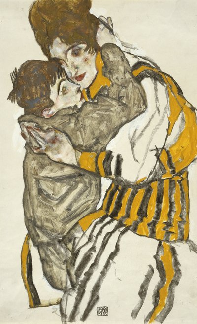 Schieles Frau mit ihrem kleinen Neffen autorstwa Egon Schiele