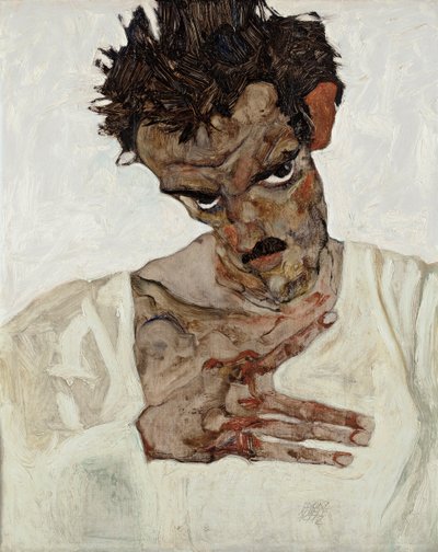 Autoportret z pochyloną głową autorstwa Egon Schiele