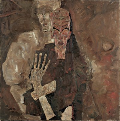 „Widzący siebie” II („Śmierć i mężczyzna”) autorstwa Egon Schiele