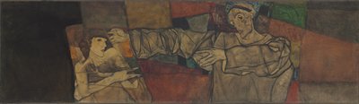Autoportret z modelką autorstwa Egon Schiele