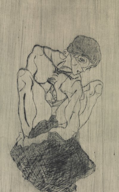 Smutek, 1914. autorstwa Egon Schiele