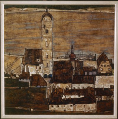 Stadt Stein II (obraz na płótnie) autorstwa Egon Schiele