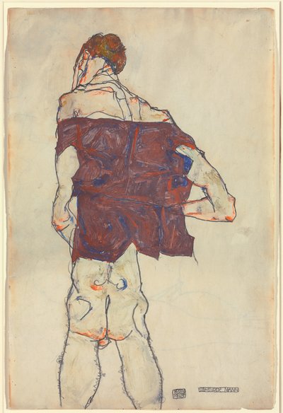 stojący człowiek; Stojący mężczyzna, 1913 autorstwa Egon Schiele