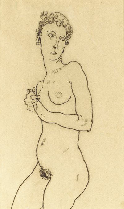 Stojący akt, 1918 autorstwa Egon Schiele