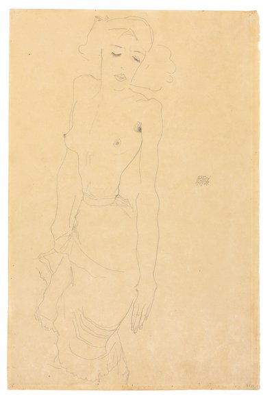 Stojąca kobieta, 1911 autorstwa Egon Schiele