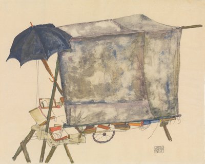 Wózek uliczny, 1914. autorstwa Egon Schiele