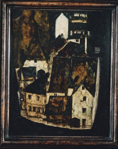 Tote Stadt III - Martwe miasto III ... (olej i akwarela na drewnie) autorstwa Egon Schiele