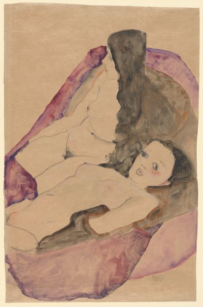 Dwa leżące akty, 1911. autorstwa Egon Schiele