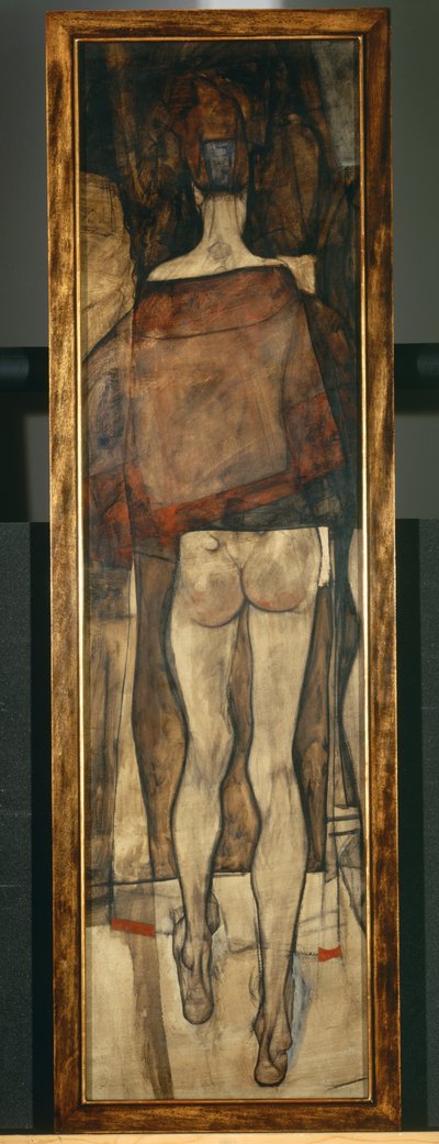 Akt kobiecy z chustą, fragment, Akt kobiecy z chustą, fragment1913 ... (olej na płótnie) autorstwa Egon Schiele