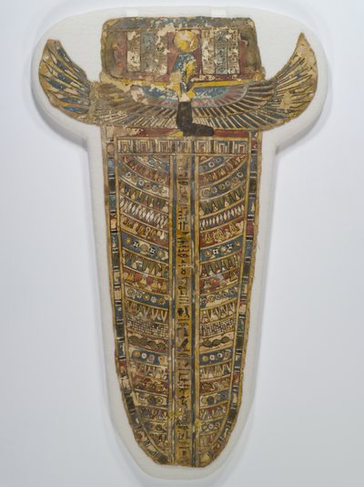 Malowane pokrycie mumii (fartuch), 305-30 pne (len, zaprawa, farba i złocenie) autorstwa Egyptian