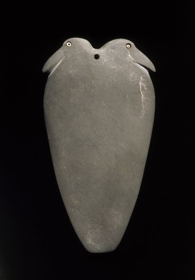 Paleta z dwoma ptakami, późny okres Nagady II do wczesnego okresu Nagady III (3500-3050 pne) z Edfu, prowincja Asuan (łupek) autorstwa Egyptian