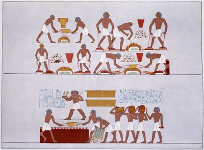 Pracownia Założycieli Złota Rothennou - faksymile fresków ze świątyni Karnak w „Historii sztuki egipskiej” Prisse d