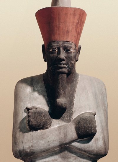Posąg Mentuhotepa II (malowany piaskowiec) autorstwa Egyptian 11th Dynasty