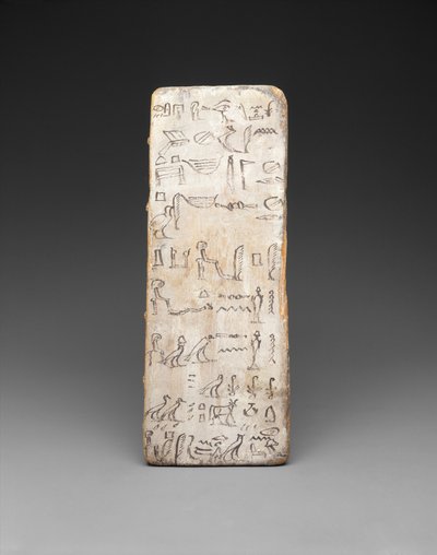 Tablica do pisania czeladnika skryby, ok. 2030 pne (drewno, bielenie i tusz) autorstwa Egyptian 11th Dynasty