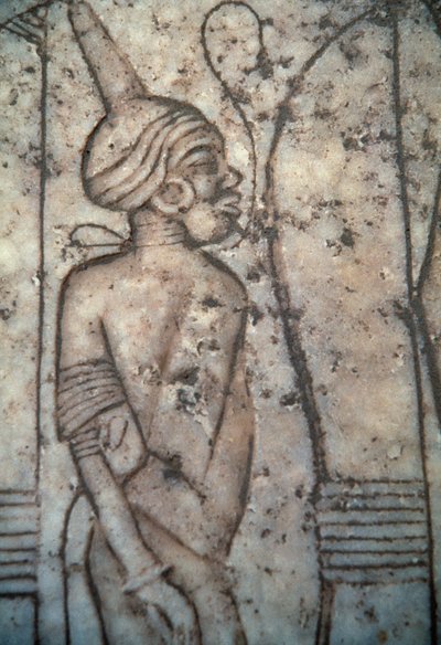 Więzień nubijski, płaskorzeźba Cywilizacja egipska autorstwa Egyptian 12th Dynasty