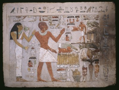 Fragment muru z grobowca Amenemheta i jego żony Hemet, Państwo Środka autorstwa Egyptian 12th Dynasty