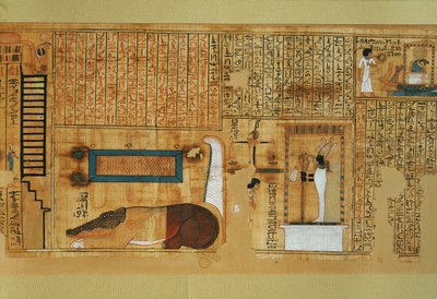 Księga zmarłych skryby Nebqeda, panowanie ... autorstwa Egyptian 18th Dynasty