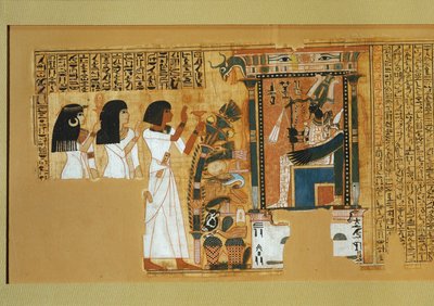 Księga zmarłych skryby Nebqeda, panowanie ... autorstwa Egyptian 18th Dynasty