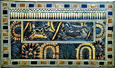 Skrzynia z Grobowca Tutanchamona, Nowe Królestwo (drewno, brąz, kość słoniowa i kolorowa glazura) autorstwa Egyptian 18th Dynasty