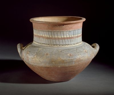 Dekorowany słój z uchwytami w kształcie dzbanka, Amarna, XIV w. p.n.e. (ceramika) autorstwa Egyptian 18th Dynasty