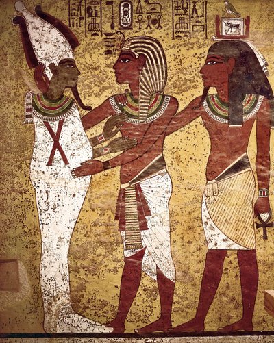 Starożytność egipska: faraon Tutanchamon w obliczu boga Ozyrysa autorstwa Egyptian 18th Dynasty