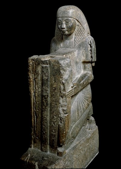 Starożytność egipska: Ptahmose (lub Ptahmes, Ptahmosis), superintendent faraona Amenhotepa III (lub Amenophisa) 1390-1352 pne. XVIII dynastia. Florencja, Muzeum Archeologiczne autorstwa Egyptian 18th Dynasty