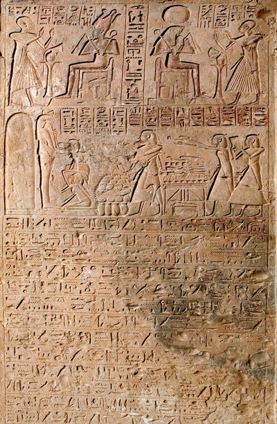 Starożytność egipska: sceny kultu. Grobowiec Cheruef autorstwa Egyptian 18th Dynasty
