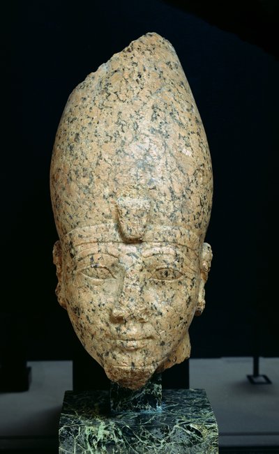 Głowa Hatszepsut (ok.1473-c.1458 pne) lub Totmes II (ok.1491-c.1479) New Kingdom, c.1479-1425 pne (granit) autorstwa Egyptian 18th Dynasty