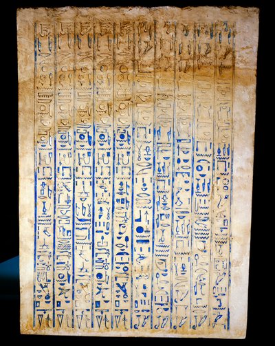 Inskrypcje na tylnej stronie z okresu Nowego Państwa autorstwa Egyptian 18th Dynasty