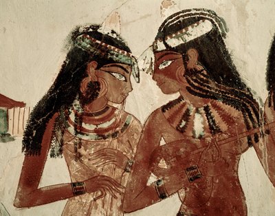 Muzycy na bankiecie (malowidło ścienne) autorstwa Egyptian 18th Dynasty