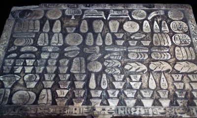 Stół ofiarny, cywilizacja egipska, Nowe Państwo, XVIII dynastia, detal autorstwa Egyptian 18th Dynasty