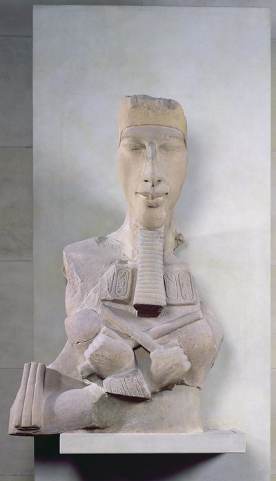 Słup Ozyrysa Amenofisa IV (Echnatona) z Karnaku, okres amarneński, Nowe Państwo, ok. 1353-37 pne (piaskowiec) autorstwa Egyptian 18th Dynasty