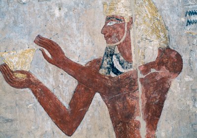 Malowany relief, świątynia grobowa Hatszepsut, Deir el-Bahri, Luksor, Teby (Lista światowego dziedzictwa UNESCO) autorstwa Egyptian 18th Dynasty
