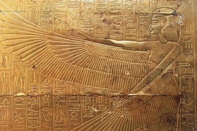 Relief z tylnego zewnętrznego panelu drugiej kaplicy pogrzebowej, Skarby Tutanchamona, Egipt, cywilizacja egipska, Nowe Państwo, XVIII dynastia autorstwa Egyptian 18th Dynasty