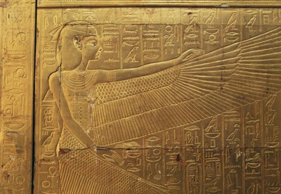 Relief na tylnym zewnętrznym panelu drugiej kaplicy pogrzebowej, Skarbiec Tutanchamona, Egipt, cywilizacja egipska, Nowe Państwo, XVIII dynastia autorstwa Egyptian 18th Dynasty