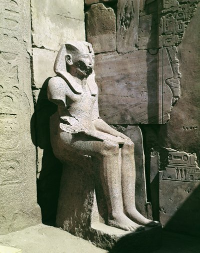 Statua Totmesa III (ok.1490-39 pne) Nowe Państwo (granit) autorstwa Egyptian 18th Dynasty