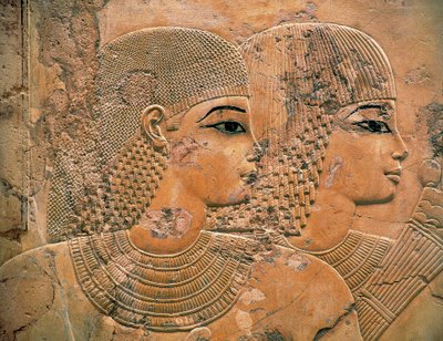 Goście na bankiecie pogrzebowym Ramose autorstwa Egyptian 18th Dynasty