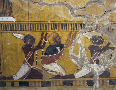 Podporządkowane ludy, Nubijczycy, Libijczycy i Azjaci, malowidło z grobowca Amenhotepa III w Tebach, cywilizacja egipska, Nowe Państwo, XVIII dynastia autorstwa Egyptian 18th Dynasty