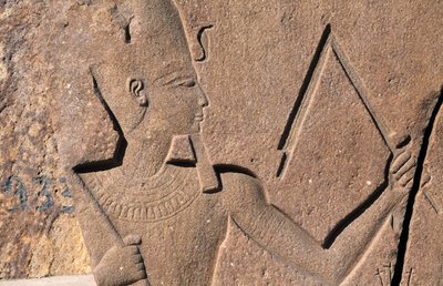 Blok z reliefami i inskrypcjami Ramzesa II, Wielka Świątynia Amona, Tanis, Egipt, cywilizacja egipska, Nowe Państwo, XIX dynastia autorstwa Egyptian 19th Dynasty