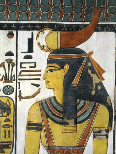 Egipt, Teby, Luksor, Dolina Królowych, Grobowiec Nefertari, Przedsionek, Malowidła ścienne, Bogini Selket autorstwa Egyptian 19th Dynasty